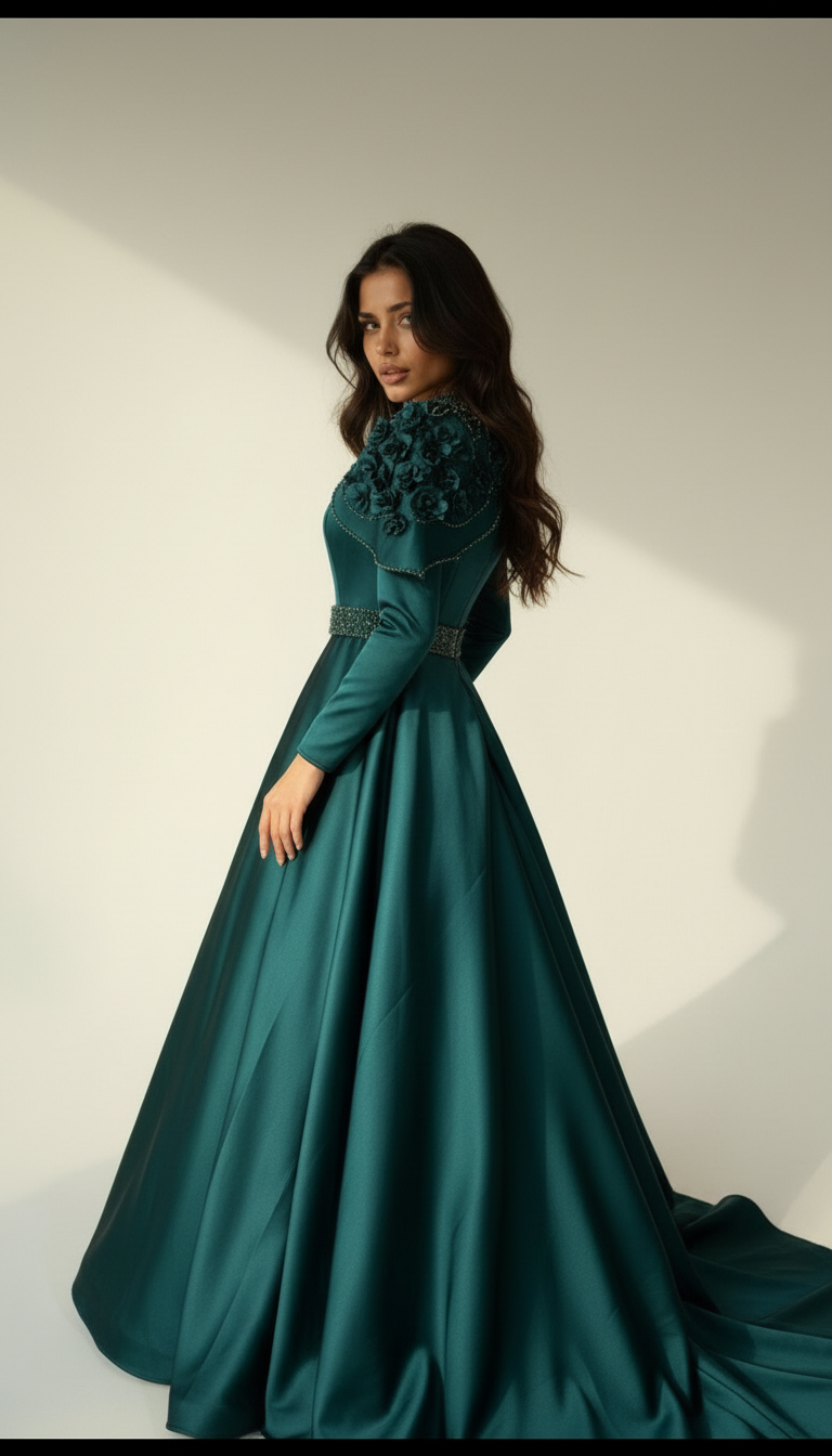 Elegant evening dress details – evening dress rental Beirut